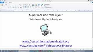 Supprimer MANUELLEMENT les mises à jour Windows Update bloquées 2e manière [upl. by Eirac]