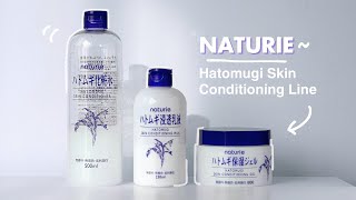 Naturie Hatomugi Skin Conditioner  Full review of ALL products  renewed toner [upl. by Docilu]