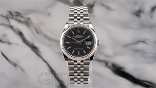 ROLEX デイトジャスト 36 126234 ブラック ジュビリーブレスレット [upl. by Killoran]