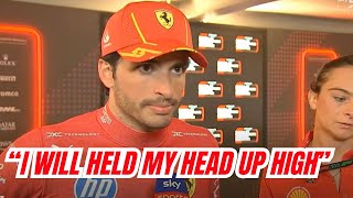 Carlos Sainz Emotional Last Post Race Interview with Ferrari [upl. by Annehs895]