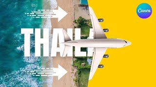 Travel Intro Animation using Text Reveal Effect in Canva [upl. by Bakki]