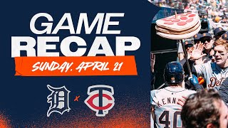 Game Highlights Mize Tosses 6 Scoreless Buddy Kennedy Homers in Tigers Win vs Twins  42124 [upl. by Zoi]