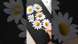 Beautiful daisies in onestroke artvideo artwork viral flowerpainting wocol [upl. by Hermia648]