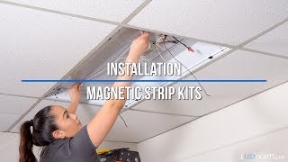 How to Install LED Magnetic Strip Lights in Fluorescent Troffers [upl. by Jarin]