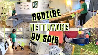 ROUTINE NETTOYAGE DU SOIR ROUTINE ORGANISATION  ORGANISATION et RANGEMENTGARDER UNE MAISON PROPRE [upl. by Dinnage]