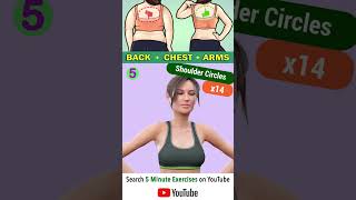 Easy standing exercises lean arms  chest  back 10minexercise armsworkout chest backexercise [upl. by Nosittam]