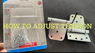 How to adjust tension spring hinge national hardware Menards brand instructions ￼ [upl. by Elenahc]