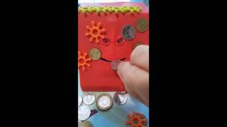 ASMR SATISFYING COIN EATING FACE BANK  COINBANK viral satisfying [upl. by Ylatfen]