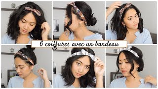 TUTO 6 COIFFURES AVEC UN BANDEAU SIMPLE amp RAPIDE Vanesstyle [upl. by Norehs]