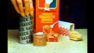 Chef Boyardee Complete Spaghetti Dinner Commercial 1980 [upl. by Ansley632]