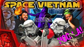 SPACE VIETNAM WITH BEARS AND LASERS  Star Wars Battlefront II  TheRussianBadger  JT REACTS [upl. by Bigford]