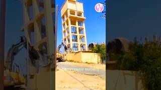 Excavators deftly demolish buildings automobile toolsforlife excavator [upl. by Eelyahs823]