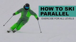 how to ski parallel basic to advanced exercise to improve your skiing [upl. by Ridglea]