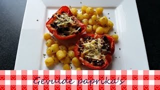 Gevulde paprikas  Recept  Koken met Marielle [upl. by Garrity]