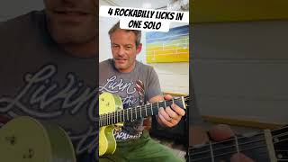 4 Rockabilly licks in one solo G 12 Bar blues gretsch rockabilly chuckberry straycats swing [upl. by Eshelman]