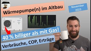 Dauerfrost im November trotzdem ist die Wärmepumpe günstiger als die Gasheizung  November 2023 [upl. by Hapte827]