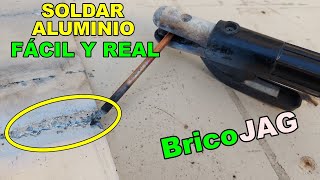 TRUCO Soldar Aluminio fácil y real 100  Un soldador no te enseñará este truco  electrodo grafito [upl. by Trellas]