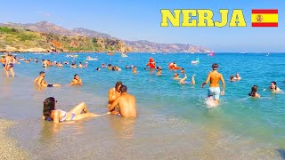 Nerja  Balcón de Europa Beach Beautiful Spanish Resort Town Relaxing Walking Tour Spain 4K [upl. by Nostrebor]