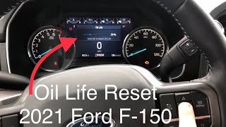 2021 Ford F150 Oil Life Reset 21 22 How To [upl. by Brandenburg]