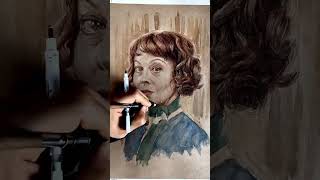 Sketching Helen McCrory art portrait HelenMcCrory PollyGray PeakyBlinders [upl. by Einwahs801]