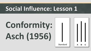 Social Influence L1  Conformity  Asch 1956 [upl. by Fugate]