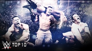 John Cenas Hardestfought Victories  WWE Top 10 [upl. by Otirecul]