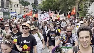 2024 Invasion Day march on Gadigal land Sydney [upl. by Eninotna]