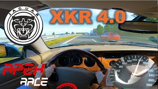 🚗 2001 Jaguar XKR 40 Cabrio X100  POV Test Drive Autobahn  0100  NO SPEED LIMIT [upl. by Assiran118]