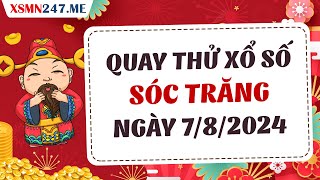 Quay thử xổ số Sóc Trăng ngày 7 tháng 8 năm 2024  Quay thử XSST Giờ Hoàng Đạo hôm nay [upl. by Aynotel]