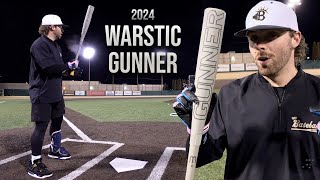 Hitting with the 2024 Warstic Gunner  BBCOR Baseball Bat Review new BBCOR distance PR [upl. by Ennobe]