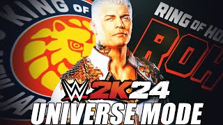 New Japan Pro Wrestling Wrestle Kingdom 19 WWE 2K24 Universe Mode ROH vs NJPW 113 Deutsch [upl. by Fernando593]