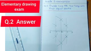 Elementary Drawing Exam Geometry question No 2  Answer in  Hindi  English Ashwin3darts [upl. by Kcirderf]