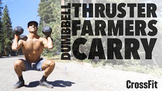 Dumbbell Thruster Farmer Carry WOD Demo 221020 [upl. by Aihsyt]