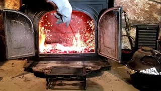 Cast Iron Wood Stove Ham Roast  Simple and Tasty [upl. by Wakerly]