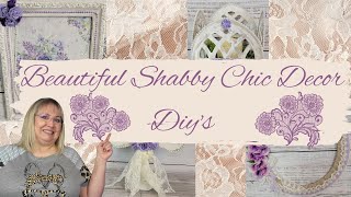 BEAUTIFUL SHABBY CHIC DECOR DIYSSHABBY CHIC SPRING DIYS COLLABORATION [upl. by Yderf]