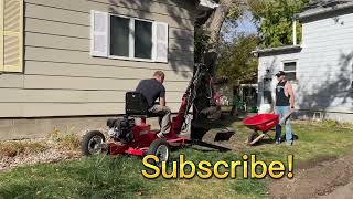 Harbor Freight Backhoe Digging out house foundation [upl. by Bigot]