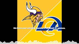 We have your numbers for Week8 NFL SKOL Vikings Rams Minnesota LosAngeles October 24th 2024 [upl. by Ahsakat950]