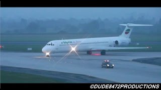 Bulgarian Air Charter MD82 LZLDW Landing at RzeszówJasionka [upl. by Harold791]