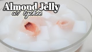 How to make Almond Jelly with Lychee  Sonella Go [upl. by Lawtun]