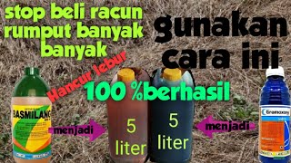 cara memperbanyak racun rumputherbisidadi jamin 100 berhasilrumput hancur lebur permanen [upl. by Airyt553]