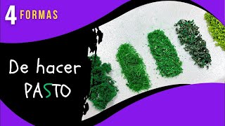 4 formas rápidas de hacer pasto para maquetas  how to make grass  Arquitectura [upl. by Mcgruter]