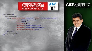 Configure Email SMTP Settings in WebConfig file [upl. by Shiri]