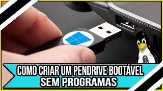 Como Criar um Pendrive Bootável  Sem Programas Facilmente [upl. by Idolah]