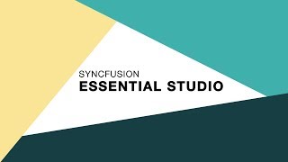 Syncfusion Essential Studio [upl. by Rebmaed]