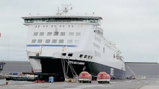 Calais route ships refurbishment timelapse  DFDS [upl. by Rie]