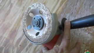 Removing Thinset from Wood using a Grinder with Cup Wheel [upl. by Rosaleen748]