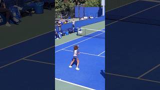 Naomi Osaka on a practice court in her bow tie sneakers • US Open 2024 Day 2 New York City [upl. by Bluh]