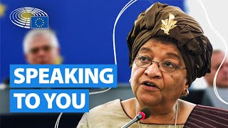 Ellen Johnson Sirleaf speech on Liberia  European Parliament [upl. by Soneson]