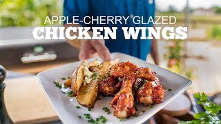 AppleCherry Glazed Chicken Wings with Jim Elser of Sweet Smoke Q [upl. by Monteria]