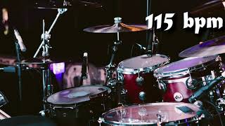 115 Bpm Drum Track Batería  Straight Beat Eighth Notes [upl. by Caia]